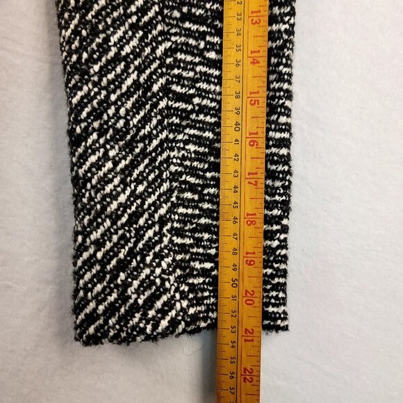 Talbots Womens Jackie Fit Black White Tweed Peacoat 10P Wool Blend Timeless - Picture 14 of 14